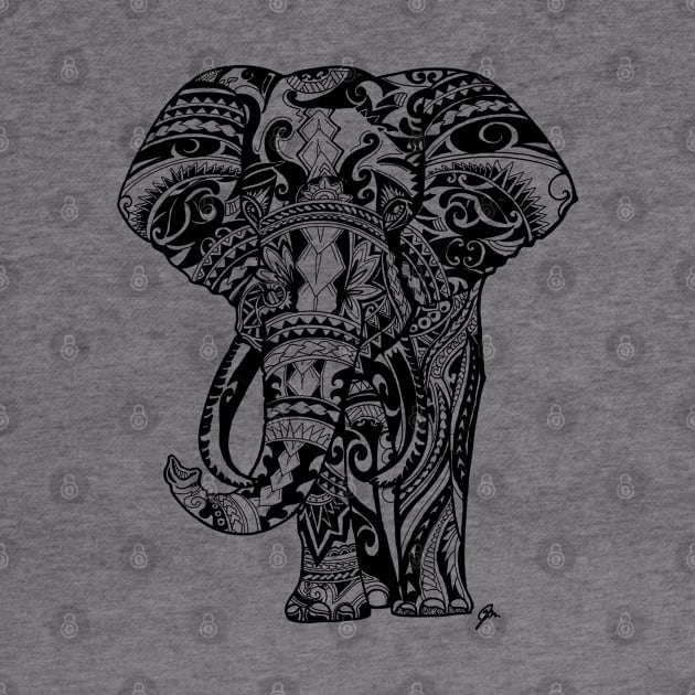 Elephant Mandala Tribal design by Juliet & Gin